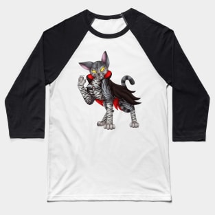 VampiCat: Grey Tabby Baseball T-Shirt